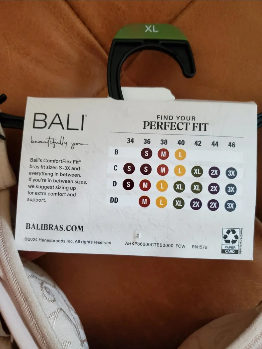 Bali Women's Beautifully You Seamless Wireless Bra - Nude Color - XL